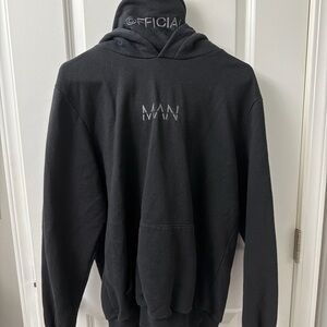 Boohoo Mens Black Hoodie Sweater